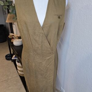 Linda Allard Ellen Tracy Women's Blazer Mini Dress Olive Green Size 10